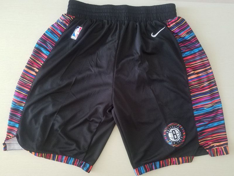 Men 2019 NBA Nike Brooklyn Nets black shorts